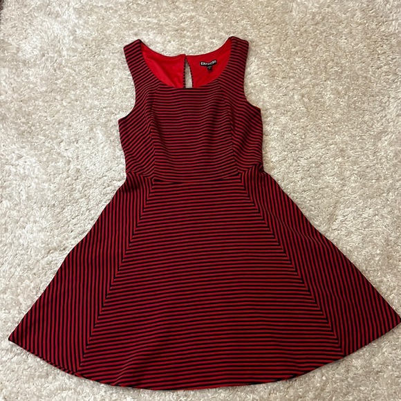 Express Red & Blue Dress Small - Picture 1 of 4